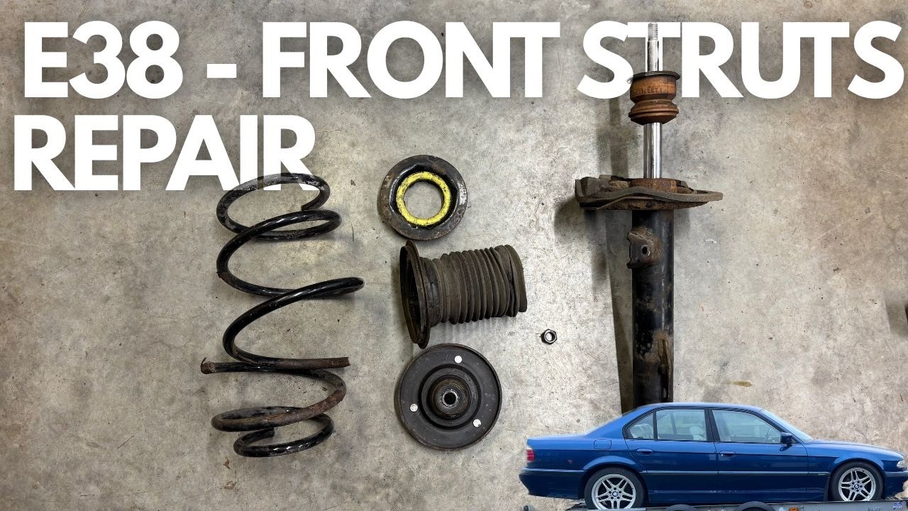 E38 FRONT STRUT - THIS ONE FOUGHT ME TO THE END.
