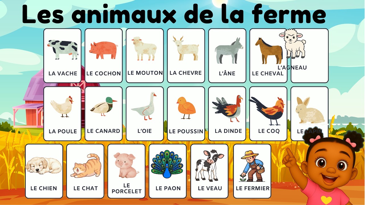 Apprendre les Animaux de la Ferme | Vocabulaire Français pour Enfants
