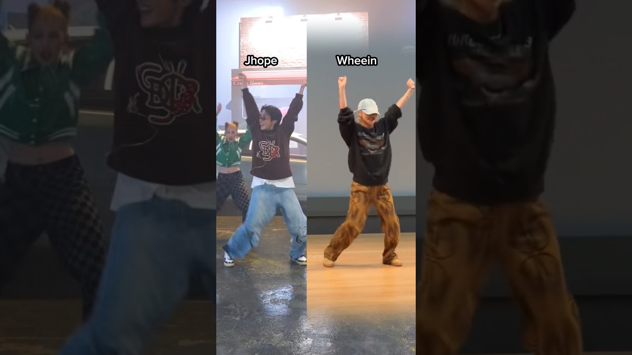 JHOPE X WHEEIN she JUST learned the choreo 😳😳 #jhope #wheein