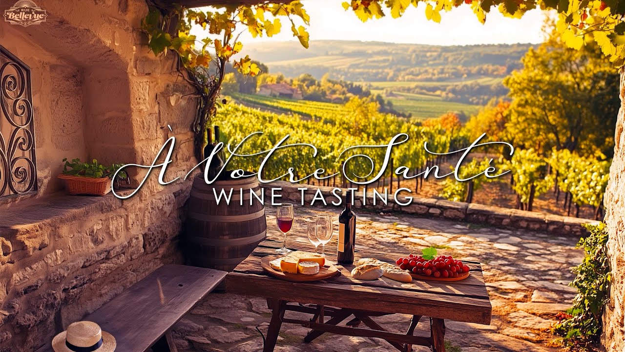 Relaxing French Vineyard Ambience 🍇 🍷 Wine Tasting & Calm Summer Sounds