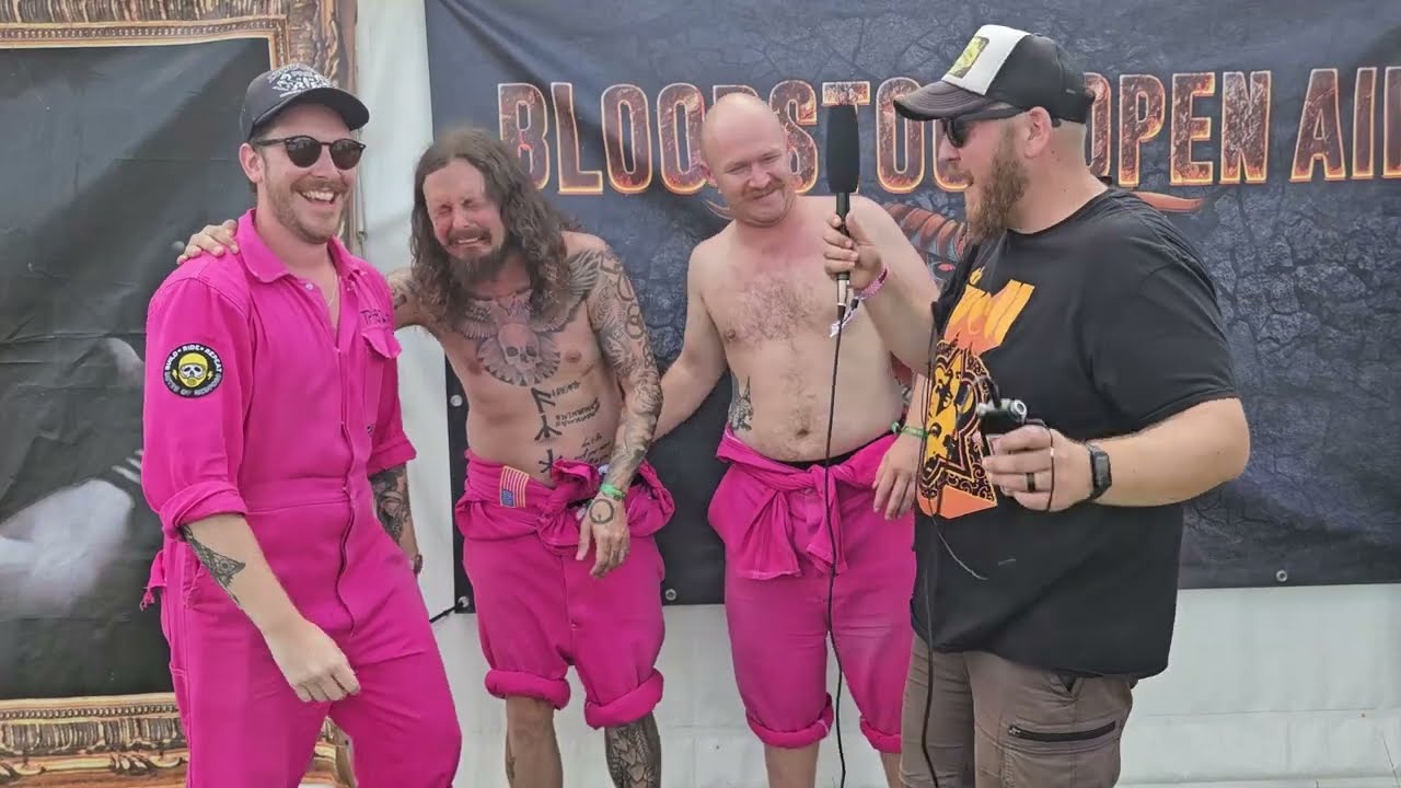 Space Pistols having fun with Cory Blose at Bloodstock 24