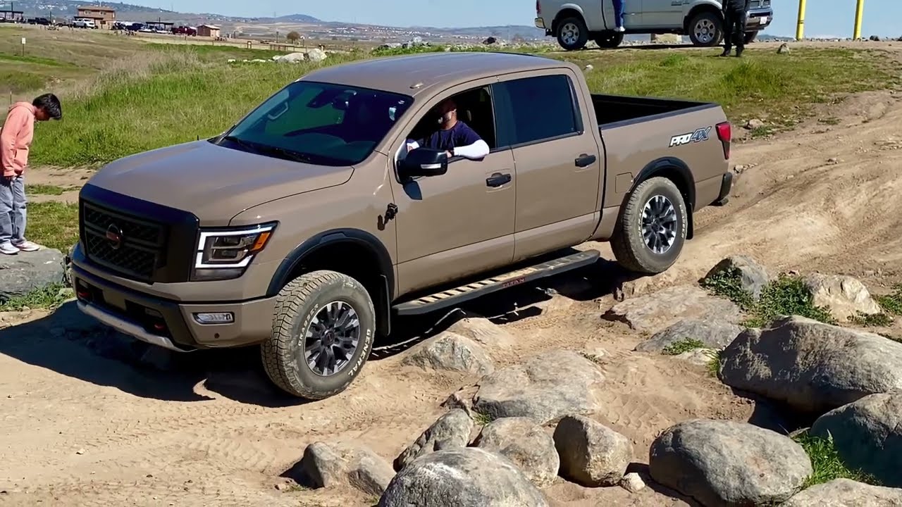 Nissan Titan off roading with Jeep Wrangler and Ram 2500 part-1of2