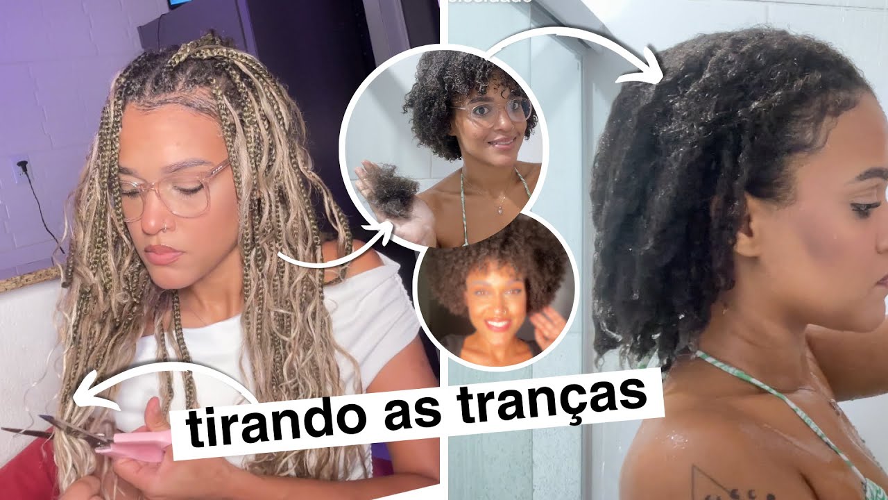 Tirando as TRANÇAS + recuperando o cabelo (rotina capilar COMPLETA) ✂️😮‍💨✨
