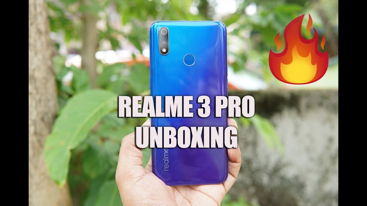 Realme 3 Pro Unboxing (Nitro Blue) Hands on and Camera Samples