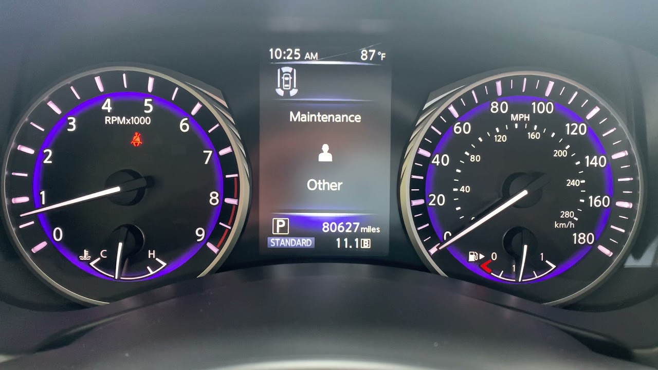 2014 - 2017 Q50 & Q60 Maintenance Reminder Reset Procedure