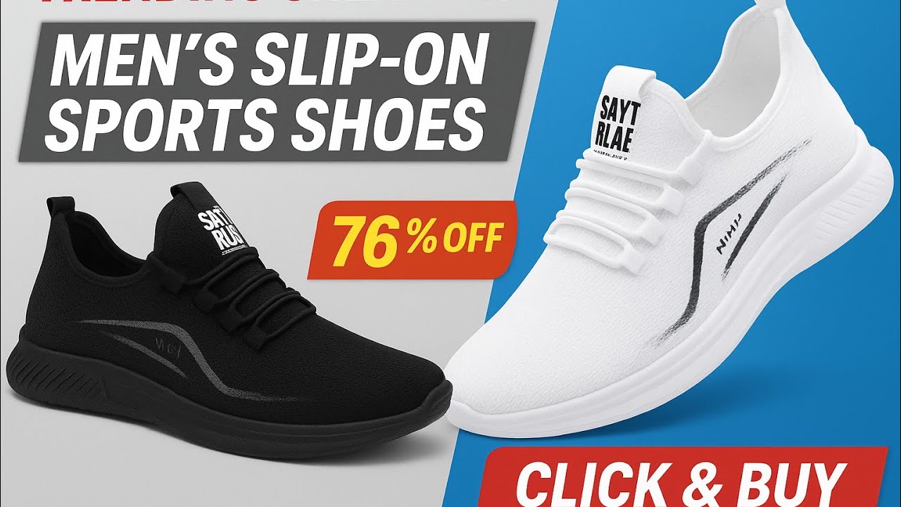 Men&rsquo;s Slip-On Sports Sneakers | Breathable & Non-Slip Shoes | 76% OFF &ndash; Shop Now!