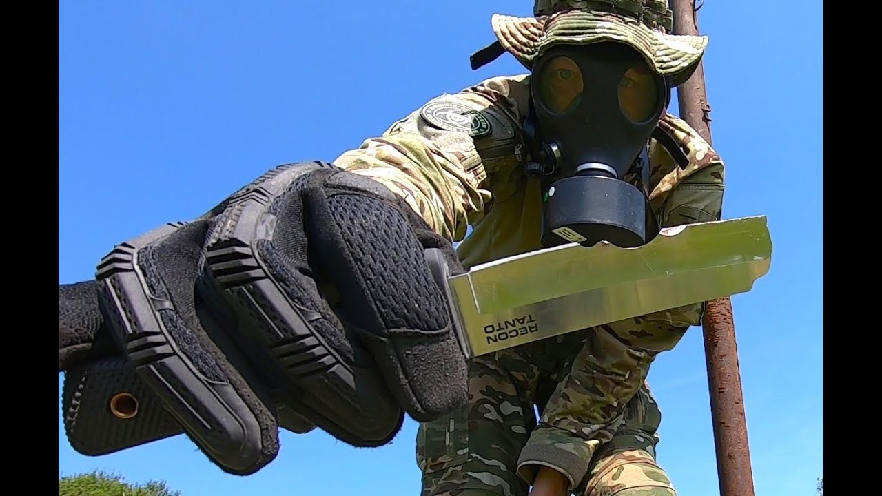 COLD STEEL RECON TANTO - San Mai VG-10 - KNIFE DESTRUCTION TEST -  UNTIL IT BREAKS - STEEL: VG-10