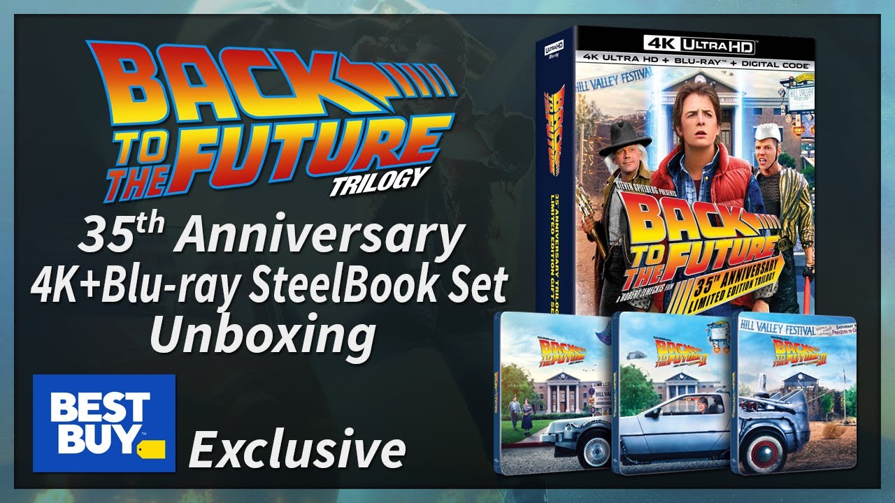 Back to the Future: Limited Edition Trilogy Best Buy Exclusive 4K+2D Blu-ray SteelBook Set Unboxing
