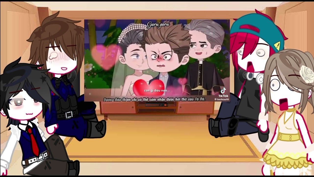 Gacha react - vượt ngục#sarah💗#gauotp#dammy 💞// =))