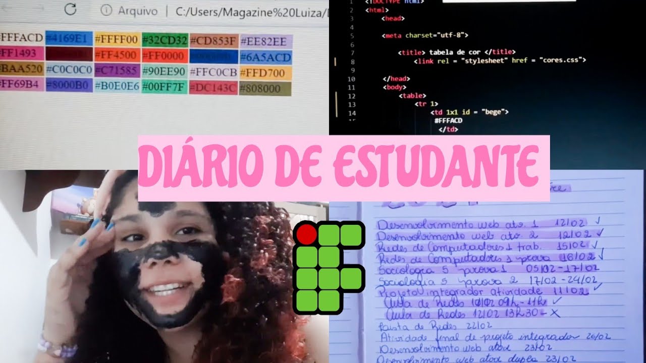 DIÁRIO de uma ESTUDANTE do INSTITUTO FEDERAL | Coisas de Hanna