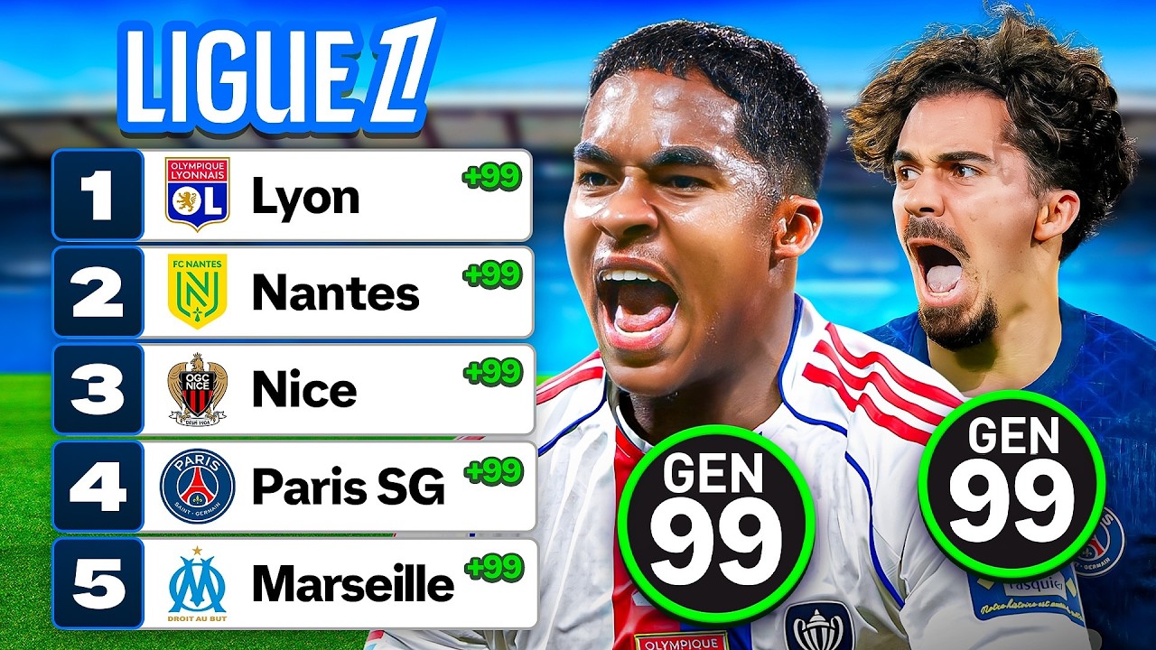 J'ai donné 99 de note à tous les clubs français !