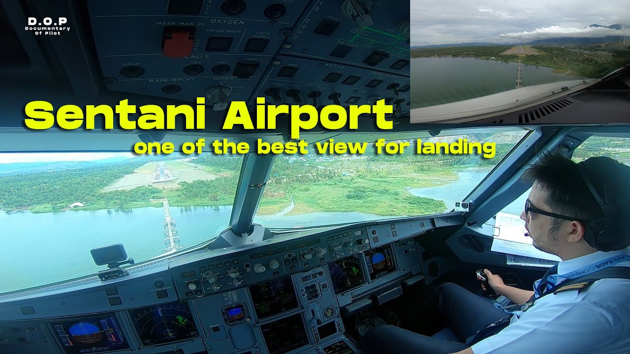 Cockpit view - A320 Landing - Best VIEW EVER !!!!!