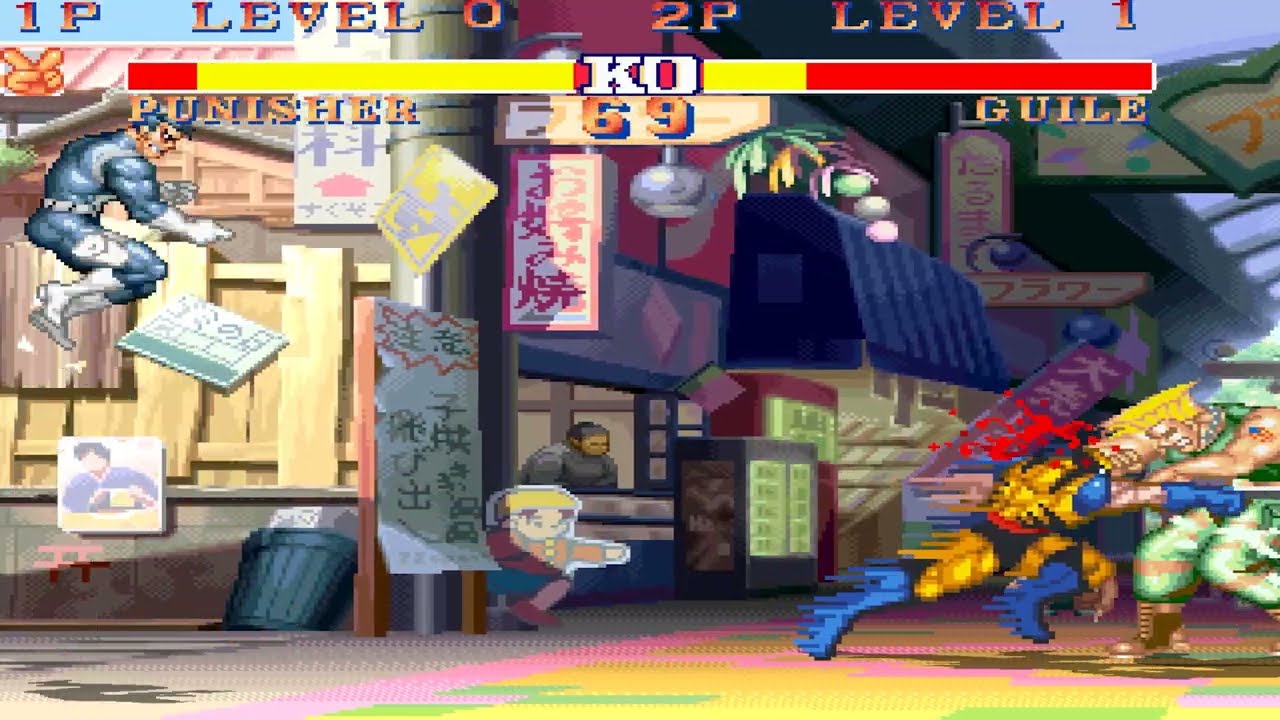 Punisher vs Guile - Street Fighter II