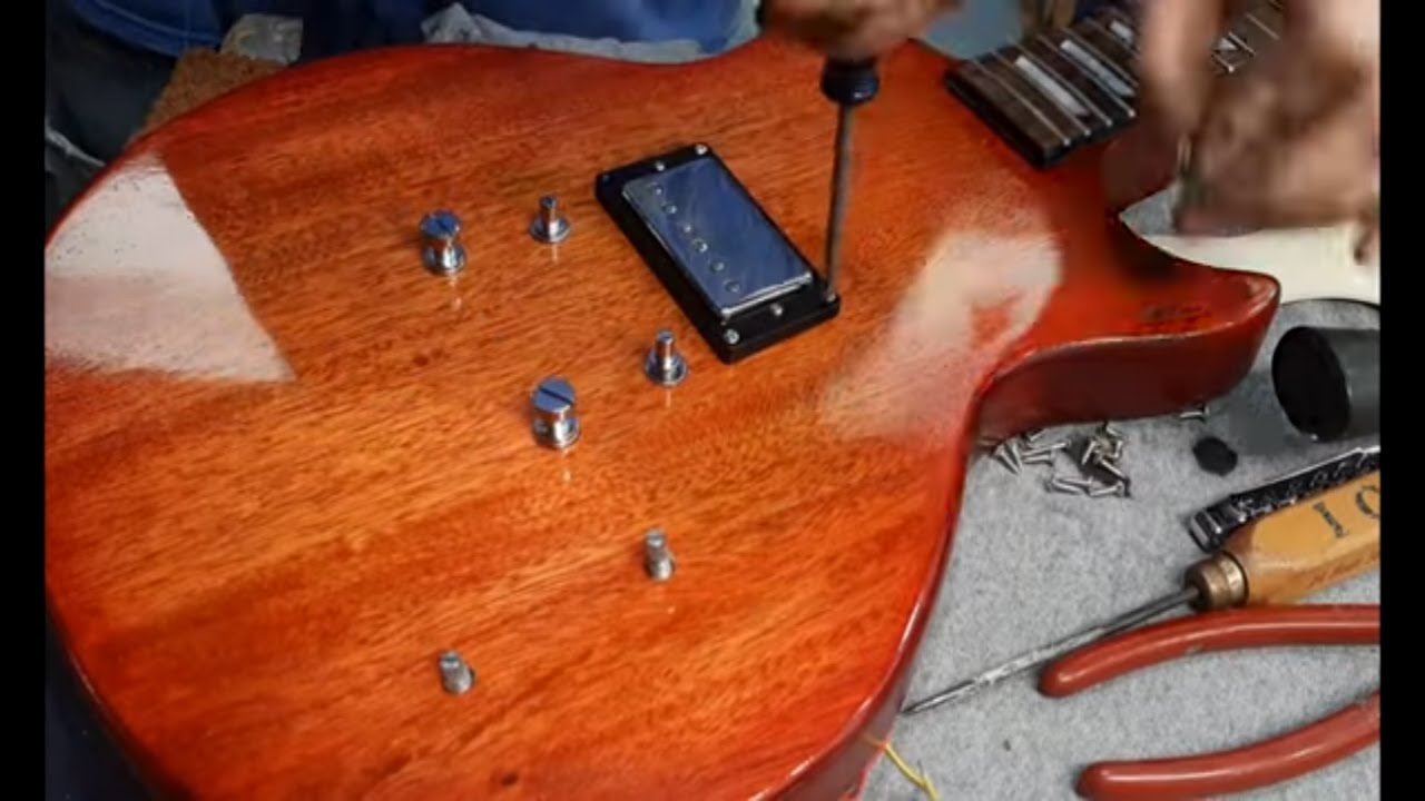 Guitar Kit World Les Paul Junior Build @GUITARKITWORLD Double Cutaway Unboxing and Time-lapse