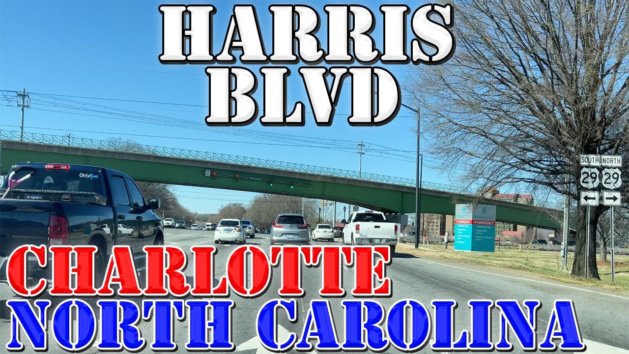 Harris Blvd West - Charlotte - North Carolina - 4K Street Drive