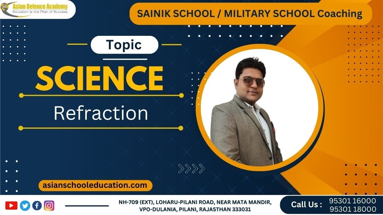 SCIENCE||REFRACTION ||important Question||sainik school coaching ||Military school coaching