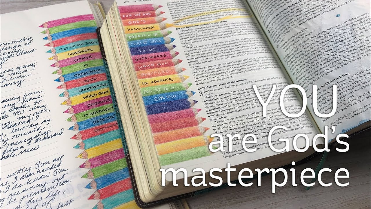 Bible Journaling Ephesians 2:10 - Your ART story: God's Masterpiece