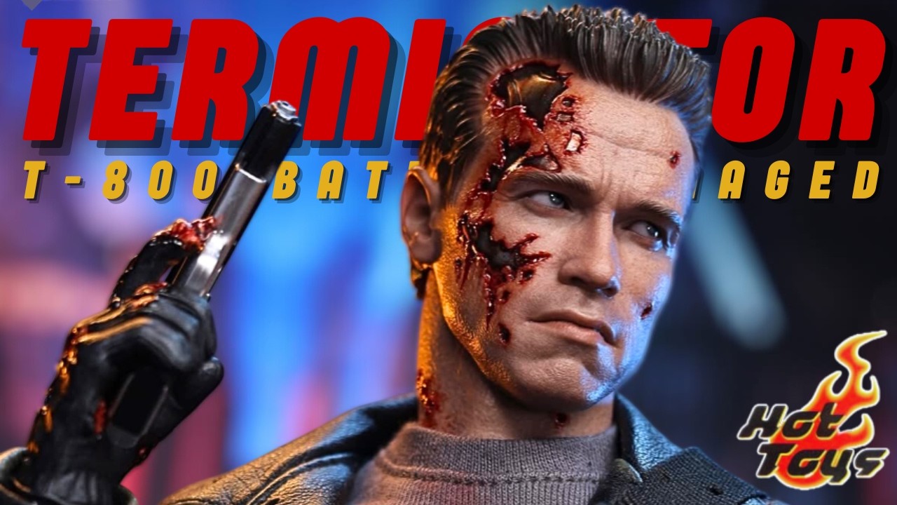 Hot Toys 1/6 T-800 Battle Damaged Terminator 2: Judgement Day Unboxing & Review ITA