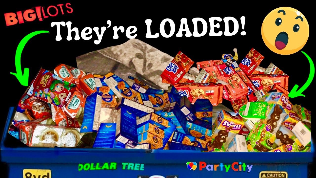 DUMPSTER DIVING - They’re JAM PACKED Y’all! Full Of Food, Snacks &  Merchandise!