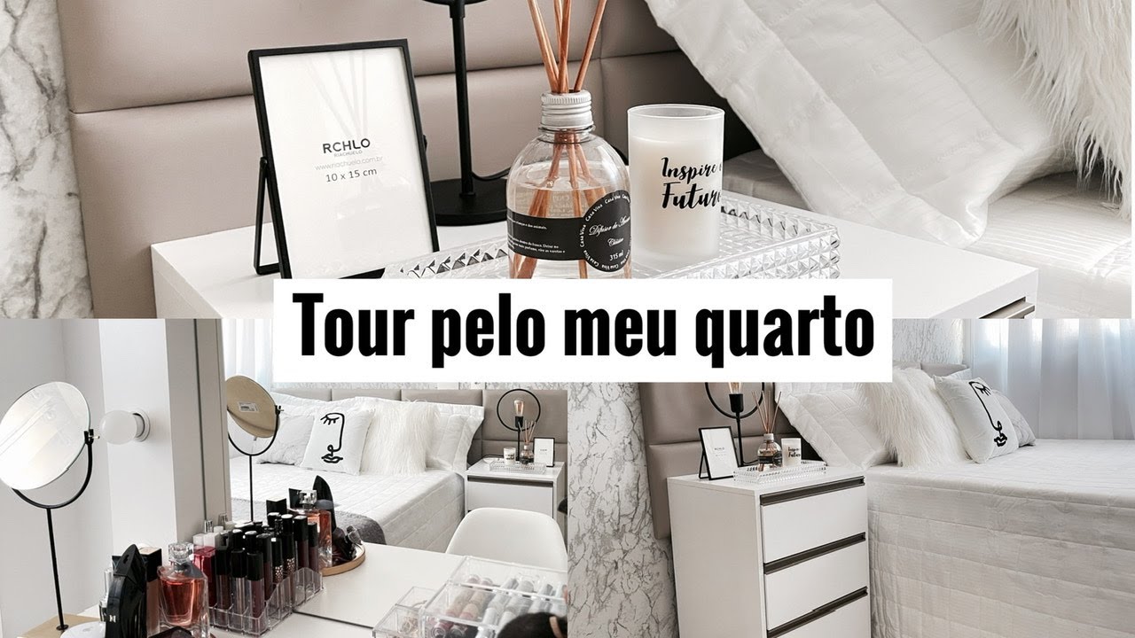TOUR PELO MEU QUARTO MINIMALISTA!🤍✨| Dayane Santos