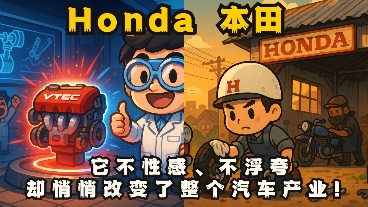这家公司不讲炫技，只讲认真！Honda 的发展让人敬佩！它不性感、不浮夸，却悄悄改变了整个汽车产业！这就是 Honda！