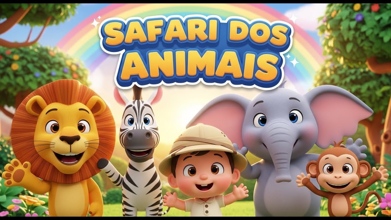 Safari dos Animais 🦁🐘 | Música Infantil Divertida para Crianças