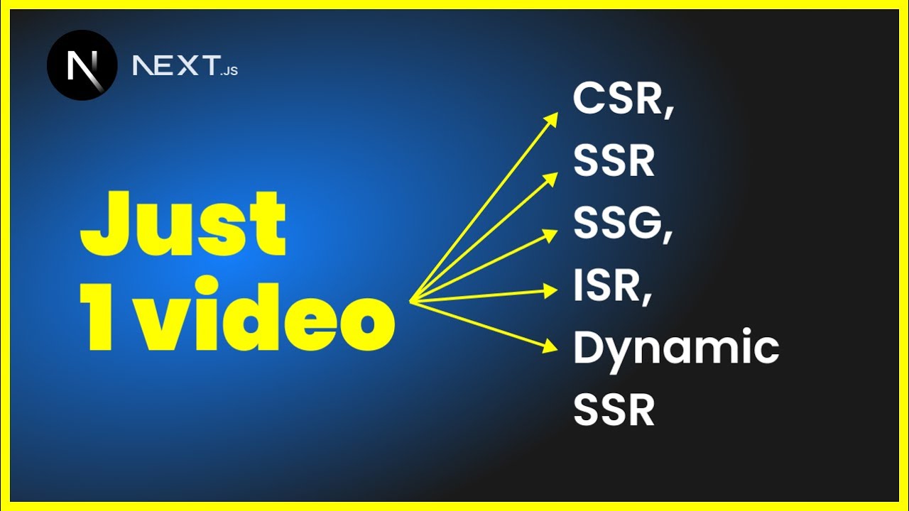 Master All Rendering Techniques in Next.js with Just 1 Video