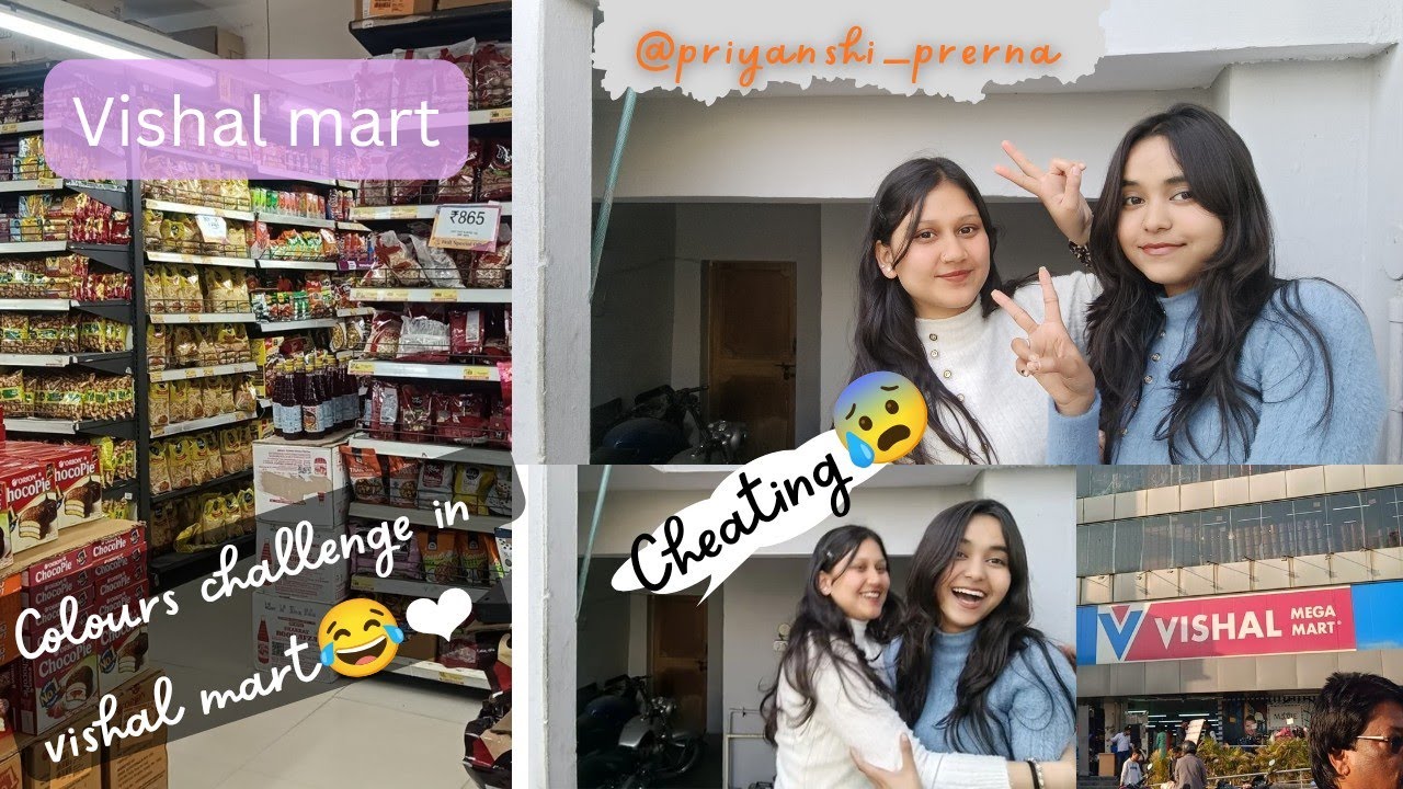 Itna cheater koi kese ho skta hai🤨🌼|colour challenge in vishal mart 😂| sunday funday vlog 💗