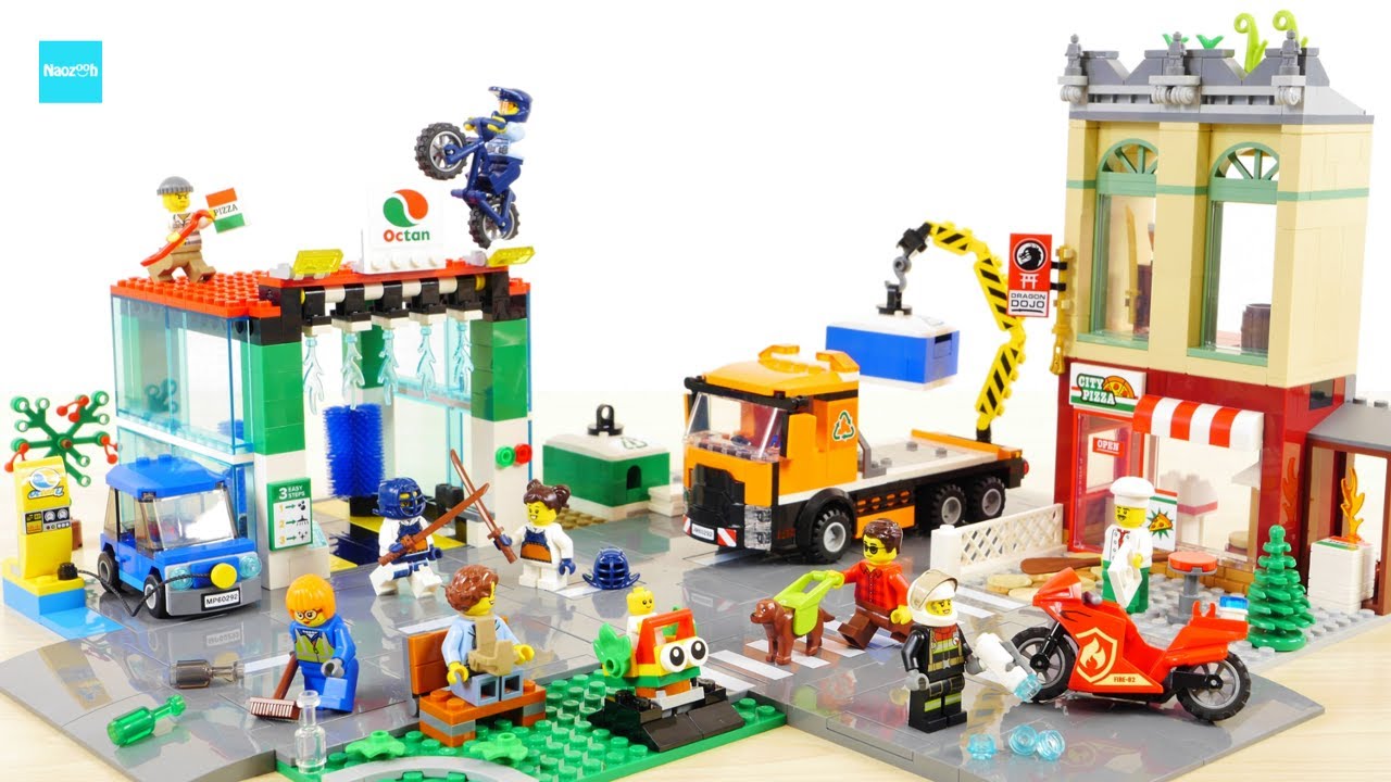 レゴ シティ レゴシティのタウンセンター　ロードプレート付   60292  ／ LEGO City Town Center Speed Build & Review