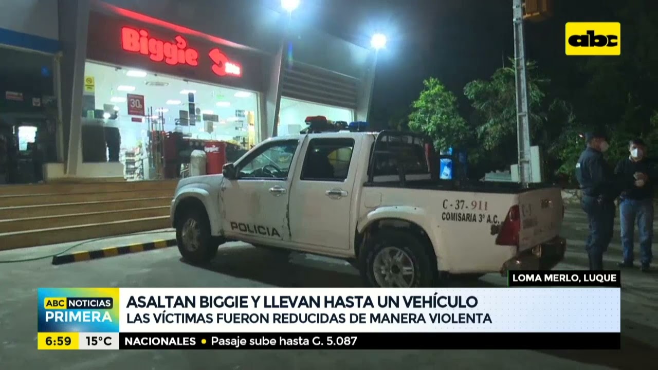 Asaltan local de Biggie en Luque y se llevan hasta un vehículo
