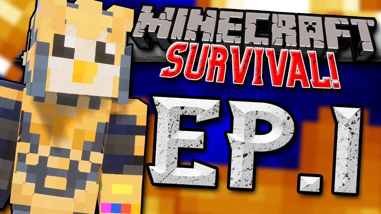 Minecraft Survival Pt.1 - Finding A Home, Tedzaster Noob, and A Rough First Night! | Comedy Gaming