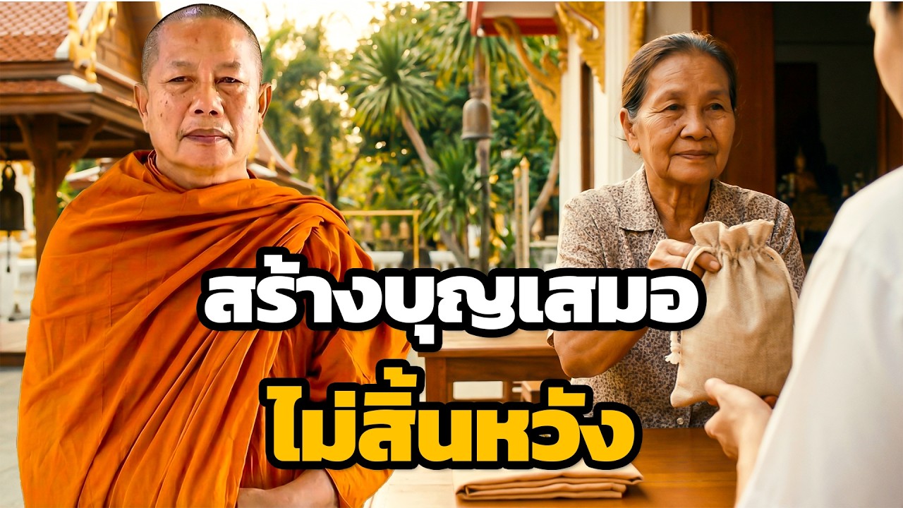 คนที่สร้างบุญไว้เสมอ..ชีวิตจะไม่ตกอับสิ้นหวัง ธรรมะคลายทุกข์ พระมหาบุญช่วย ปัญญาวชิโร