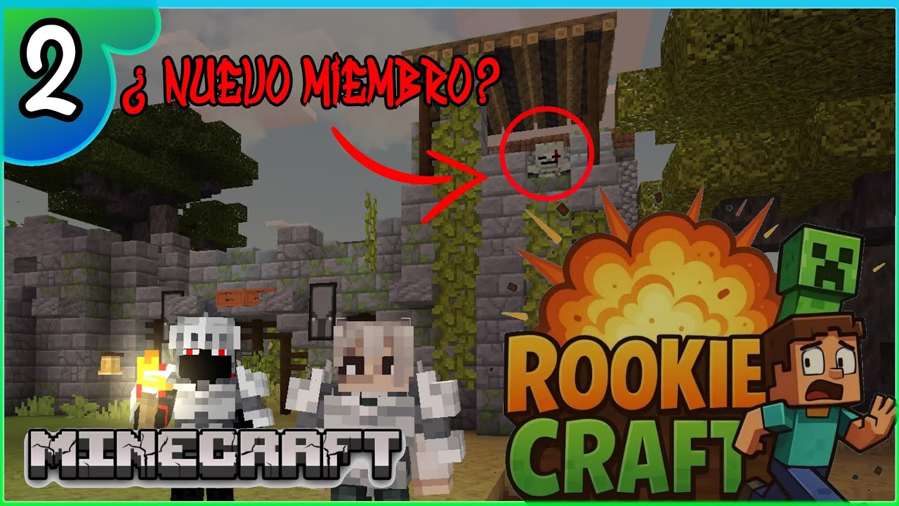 ROOKIECRAFT l 2 l 🏰 LA MURALLA DEL PUEBLO  Y FUTURA CASA 🏡  !!! 