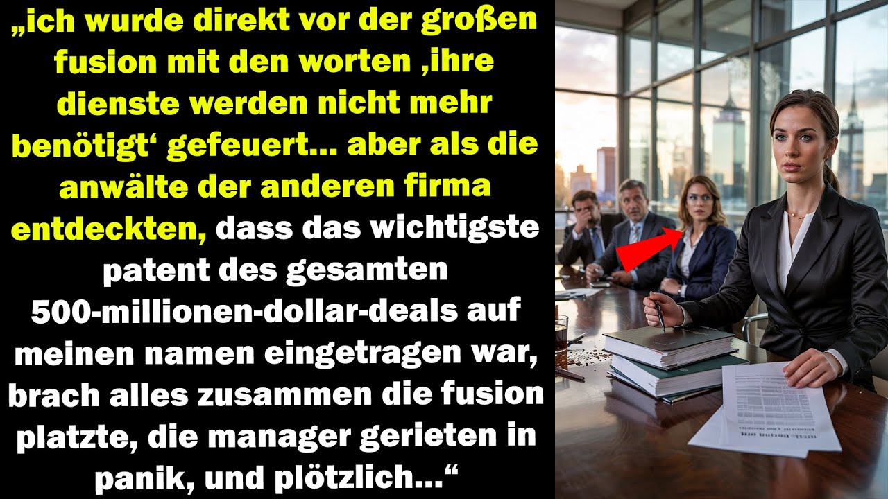 gefeuert vor der fusion anwälte entdecken mein patent 500-millionen-deal bricht schlagartig zusammen