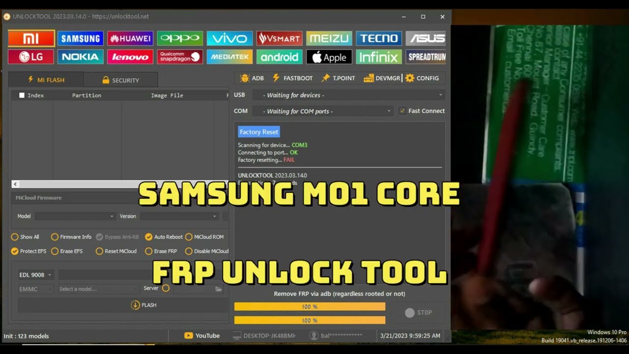 Samsung m01 core frp unlock tool