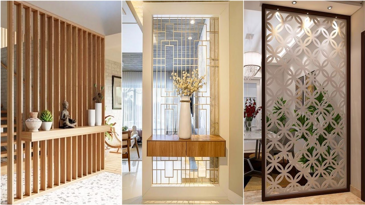 Modern Living Room Partition Wall Designs 2024 Room Divider Ideas | Home Interior Wall Design Ideas