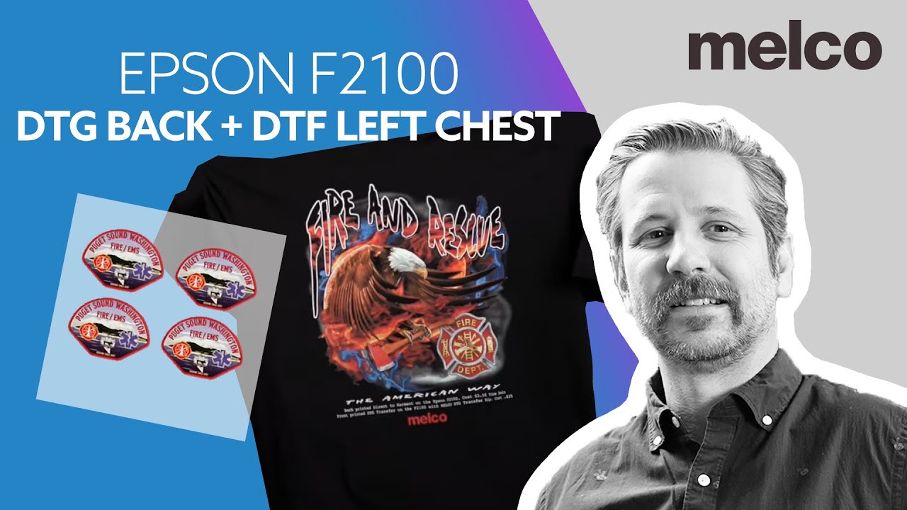 How To Print DTF Left Chest and Big DTG Back Epson F2100