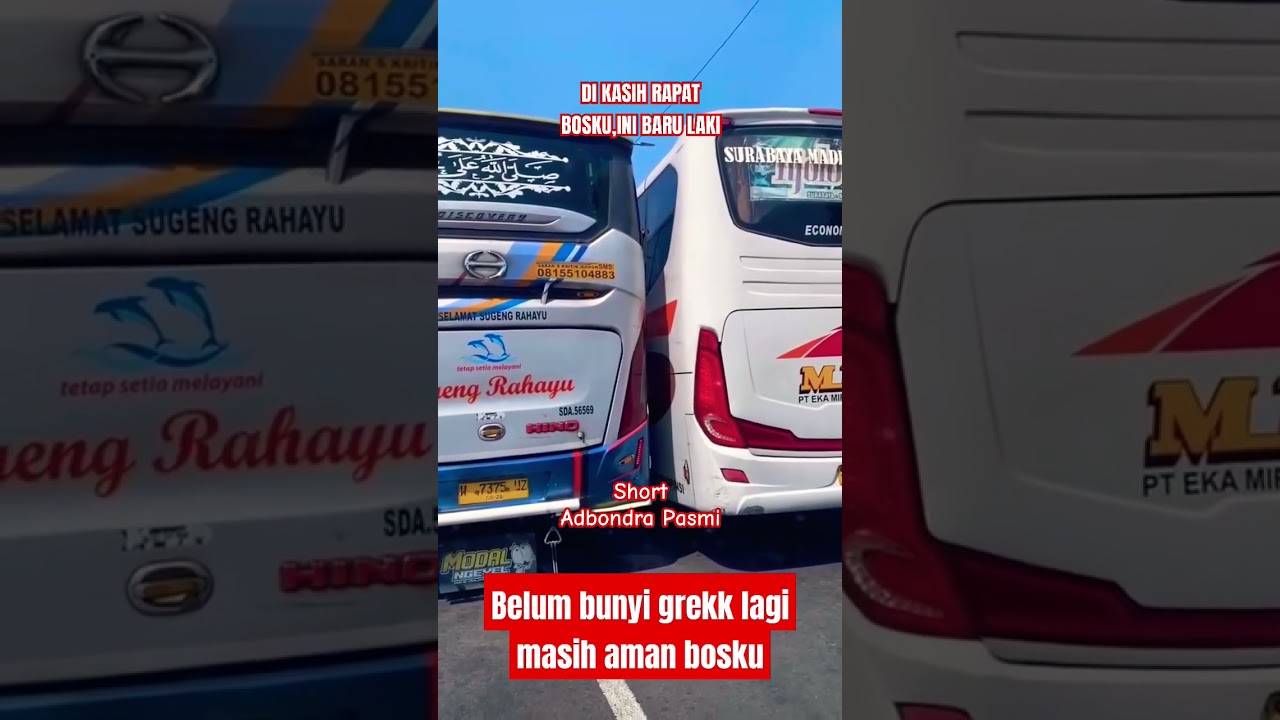 TEMPEL 5CM BOSKU LUAR BIASA #bussugengrahayu #sumbergroup #busmira #sugengrahayu #busindonesia