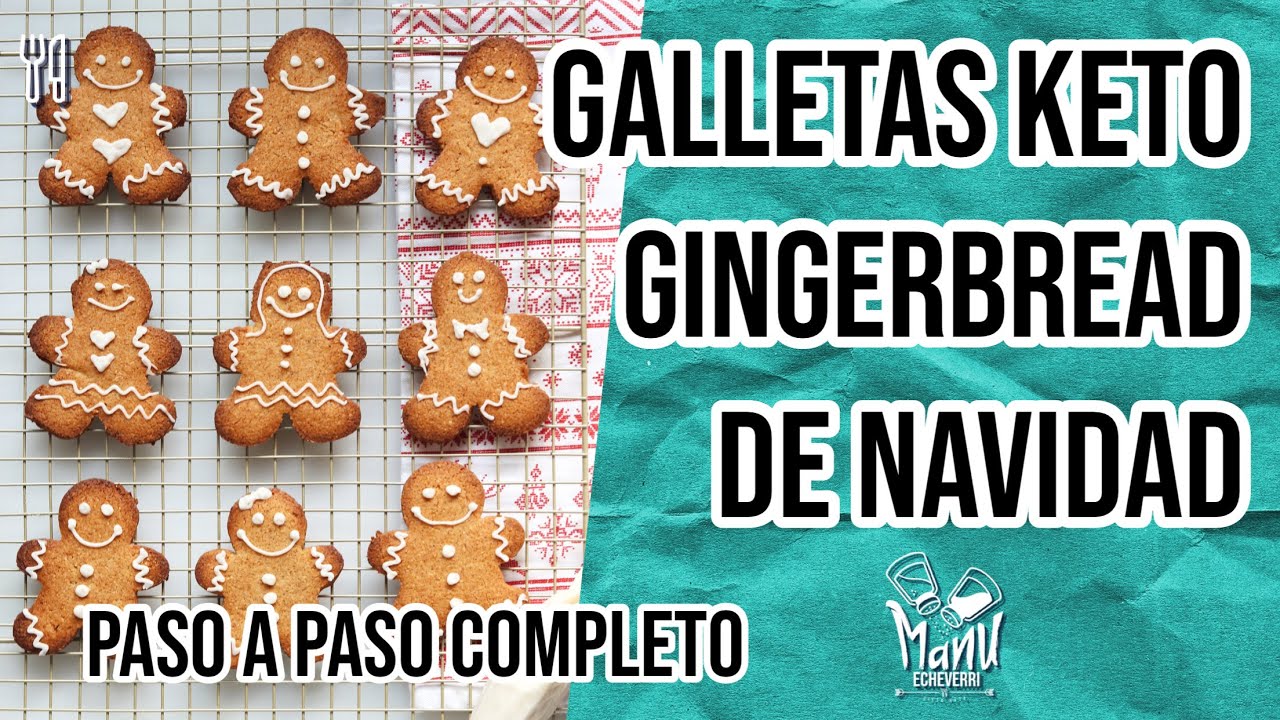 🎄GALLETAS KETO DE NAVIDAD GINGERBREAD COOKIES | GINGERBREAD SIN GLUTEN SIN AZUCAR | Manu Echeverri