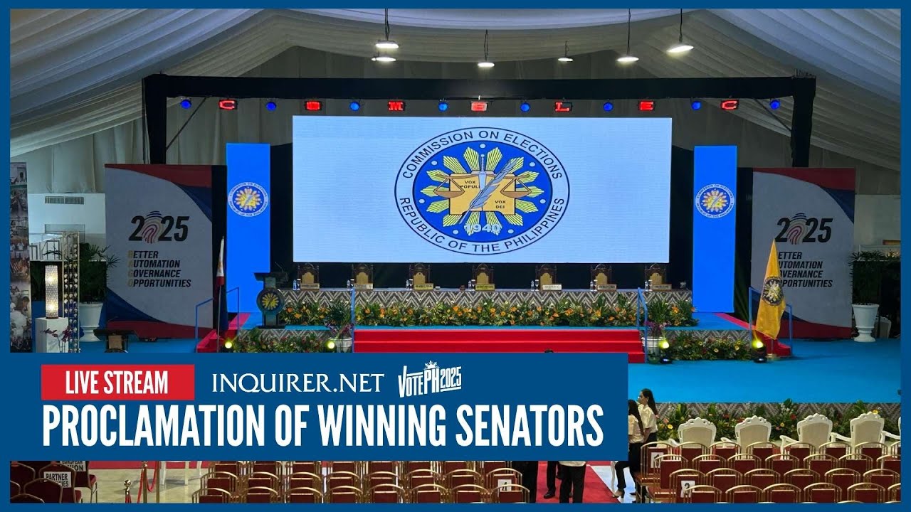 LIVE: Proclamation of winning senators