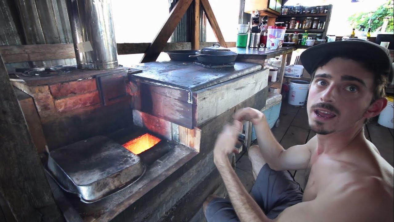 Rocket Man Kyle Demos Amazing Rocket Stove Flat Cooking Surface