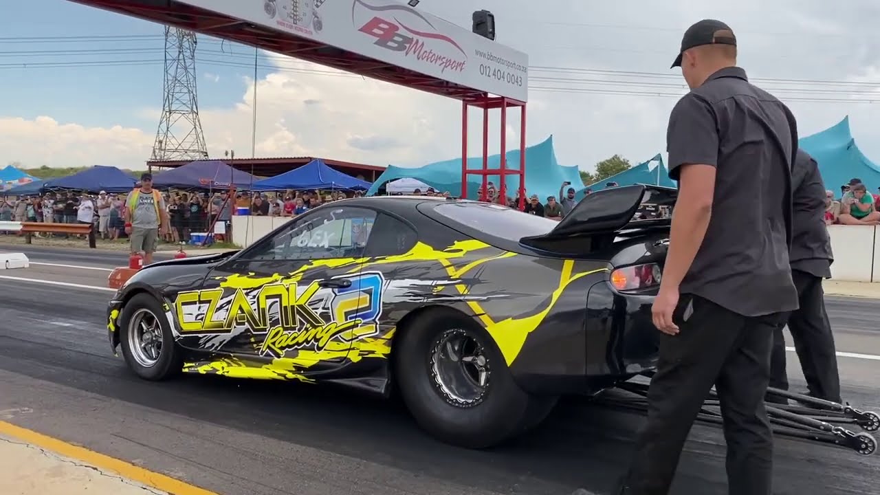 CZANK 2JZ SUPRA 4.8sec at Midway Drags!!