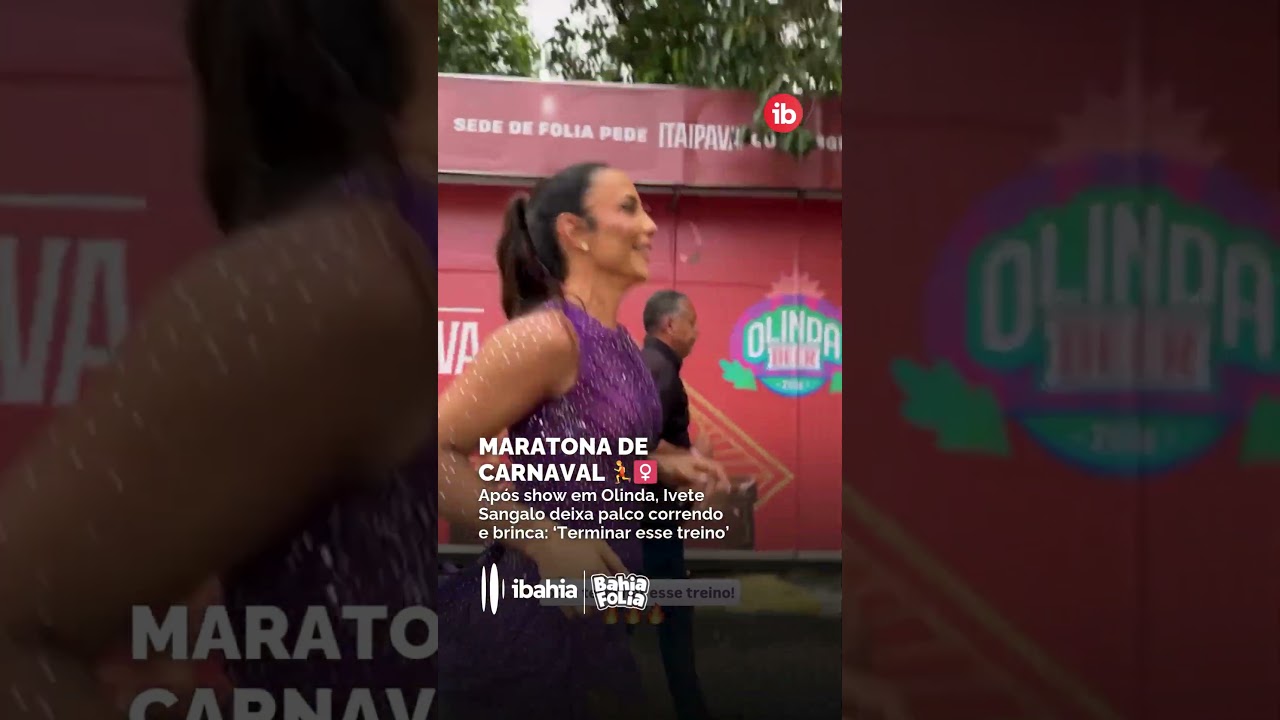 Ivete Sangalo deixa palco correndo ap&oacute;s show em Olinda e brinca: 'Terminar esse treino'