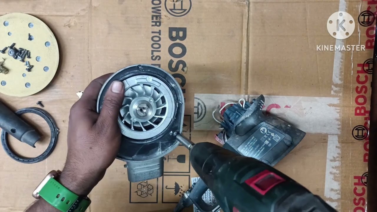 BOSCH POLISH MACHINE GEX 34-150 REPAIR AND FAN CHANGE 