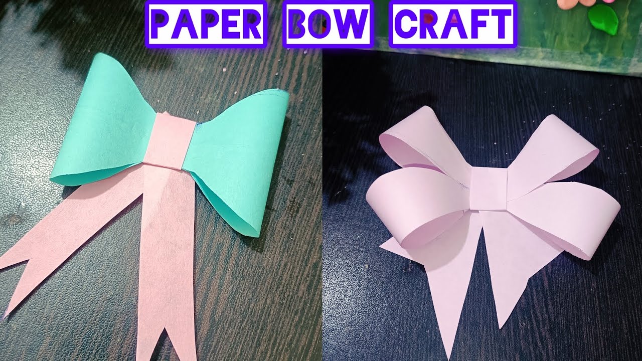 Paper Bow craft ideas #craftvedio#papercraft#diyvedio#craftideas#giftideas#paperbow