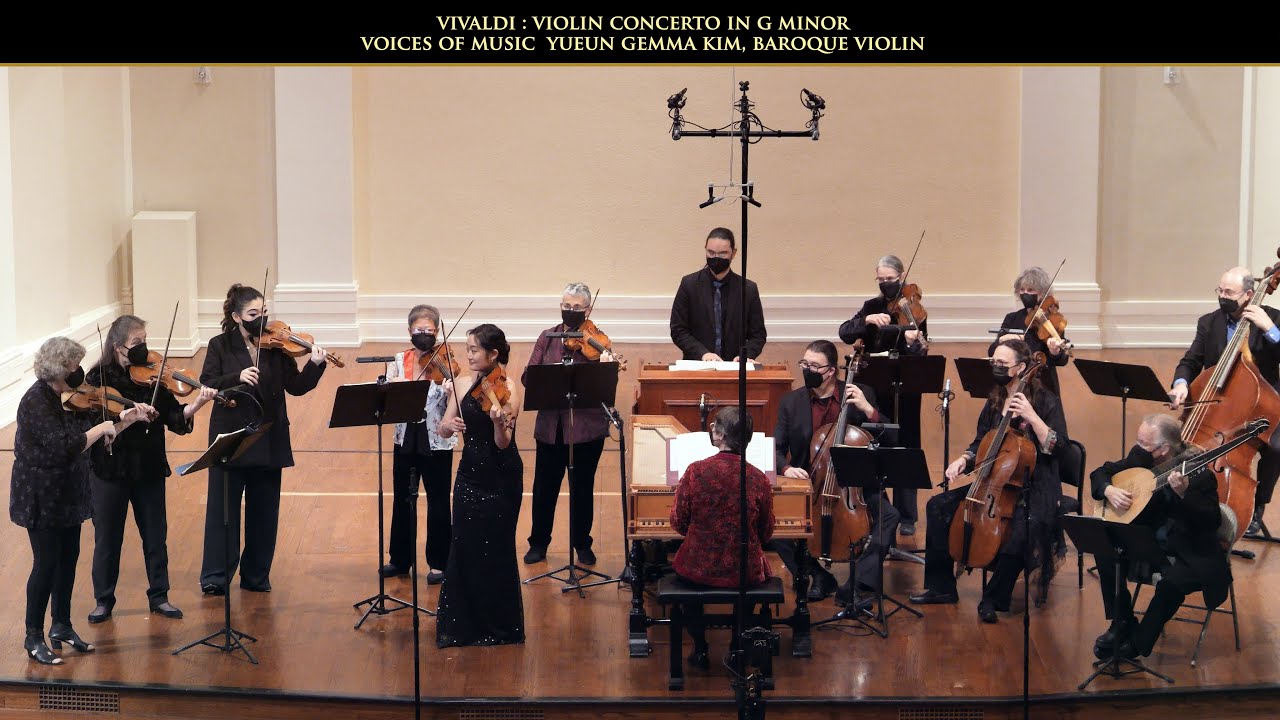 Vivaldi: Violin Concerto in G Minor RV 317, 3. Allegro, YuEun Kim, baroque violin Voices of Music 8K