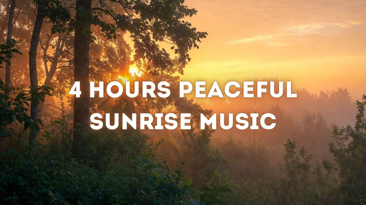 4 Hours Dawn Forest Ambience | Gentle Wooden Flute, Soft Piano/Synth & Morning Birds 🌅🌲🎶