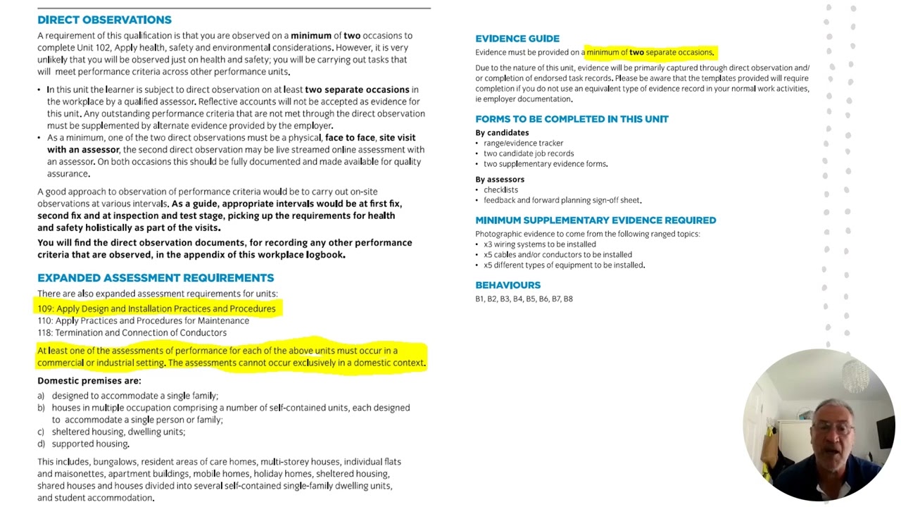 City and Guilds 5357 Unit 109 workplace evidence 2024