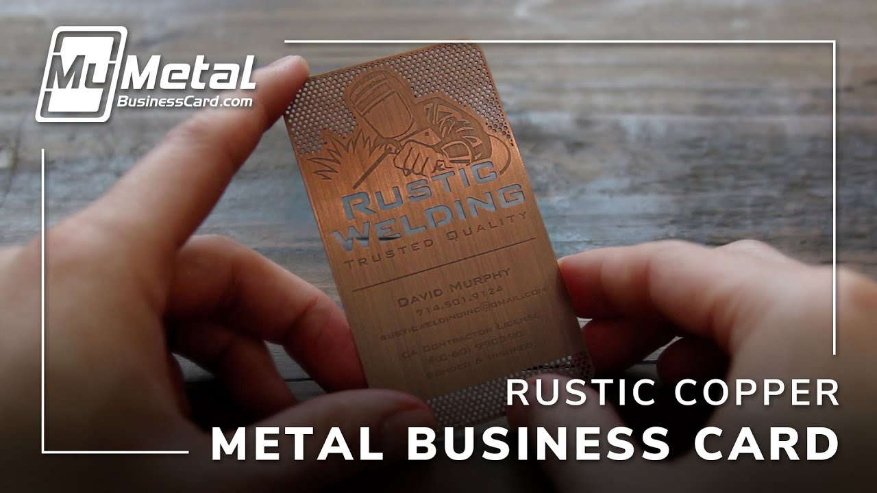 Rustic Copper Finish Metal Business Card | My Metal Business Card