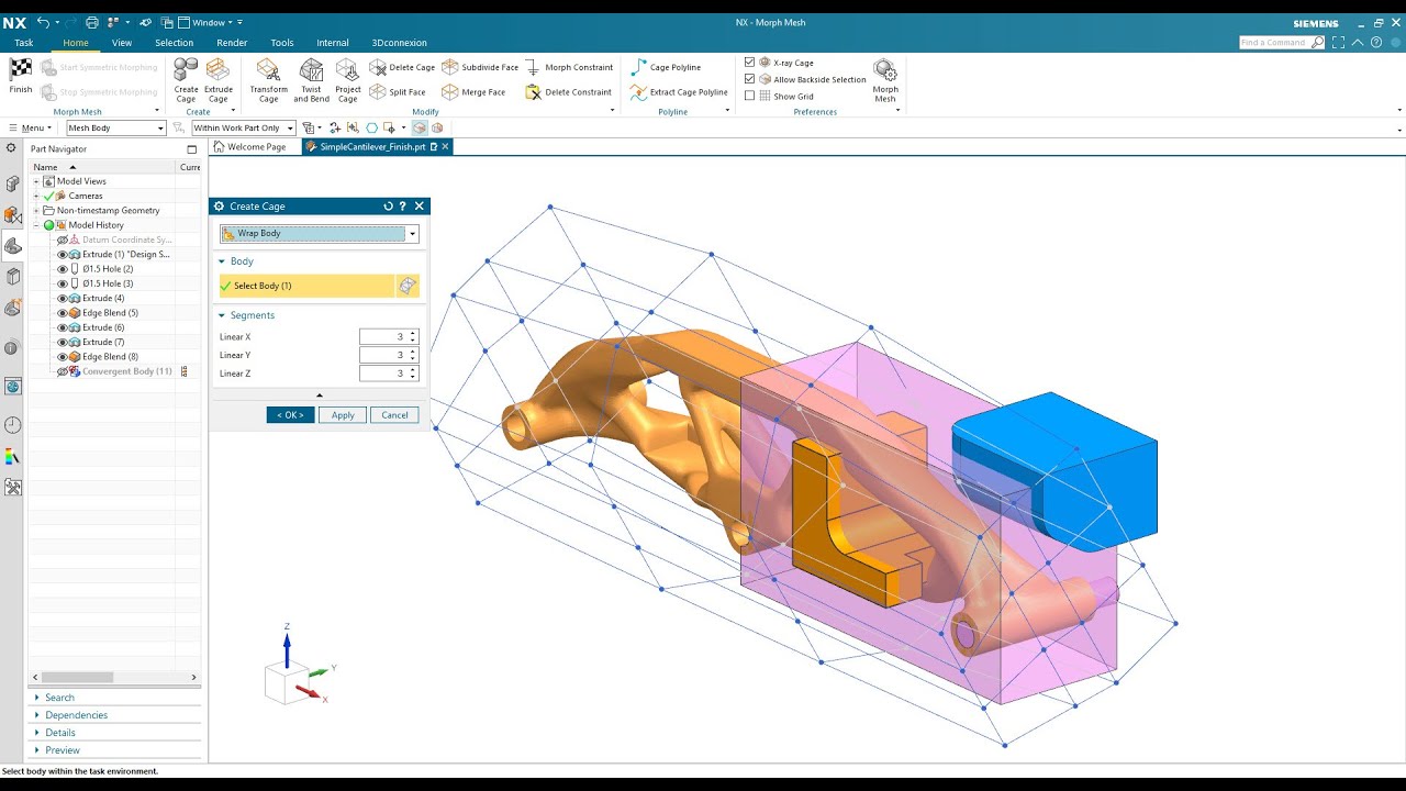 ์NX Topology Optimization and Morph Mesh